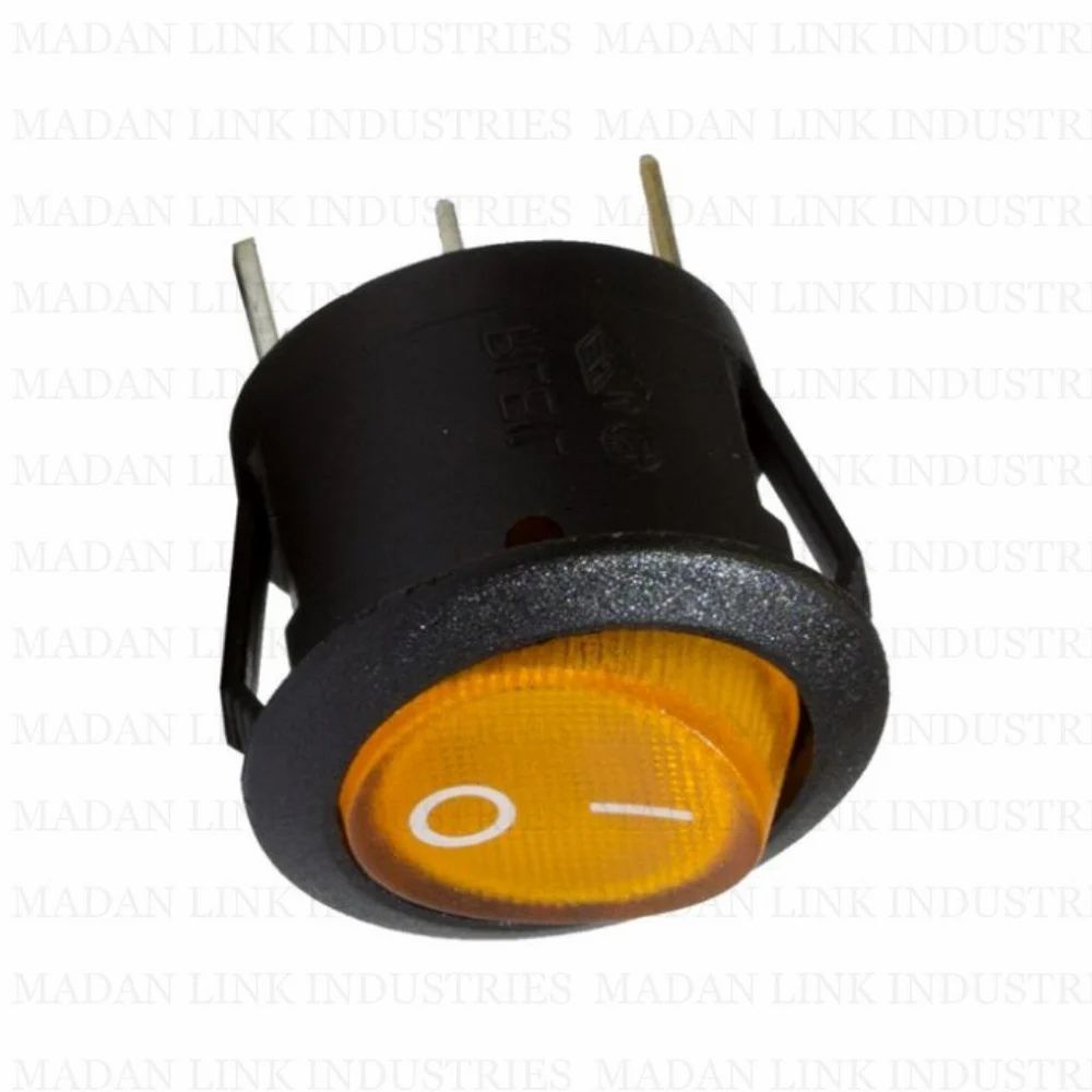 ROCKER SWITCH BLUE LIGHT 3 PIN ON-OFF