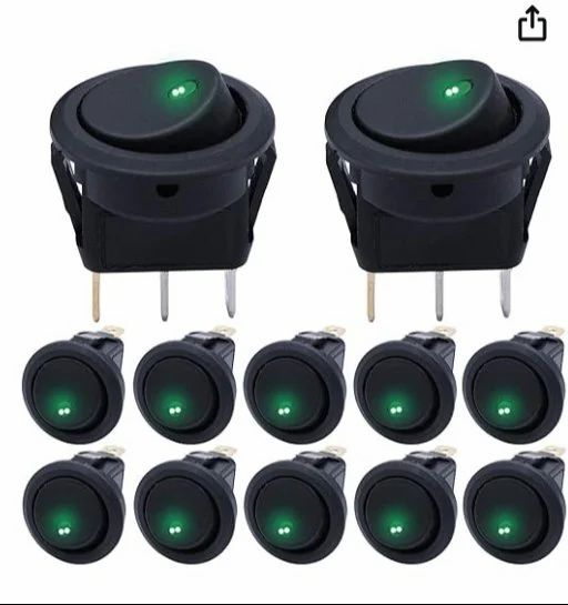 RS 13 GREEN LIGHT DOT 3 PIN ON-OFF