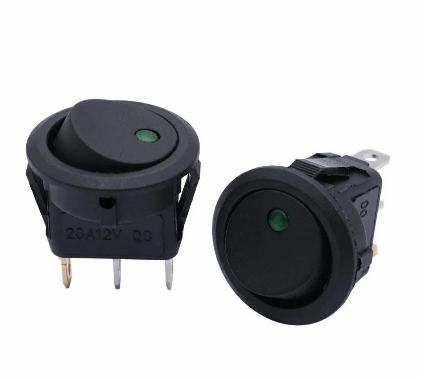RS 13 GREEN LIGHT DOT 3 PIN ON-OFF