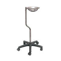Single Hand Hospital Bowl Stand - Color: Silver