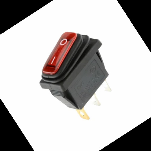 Rocker switch red light 3 pin on off