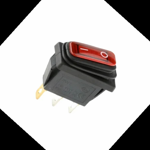 KCD3 RED LIGHT 3 PIN ON-OFF WATER PROOF