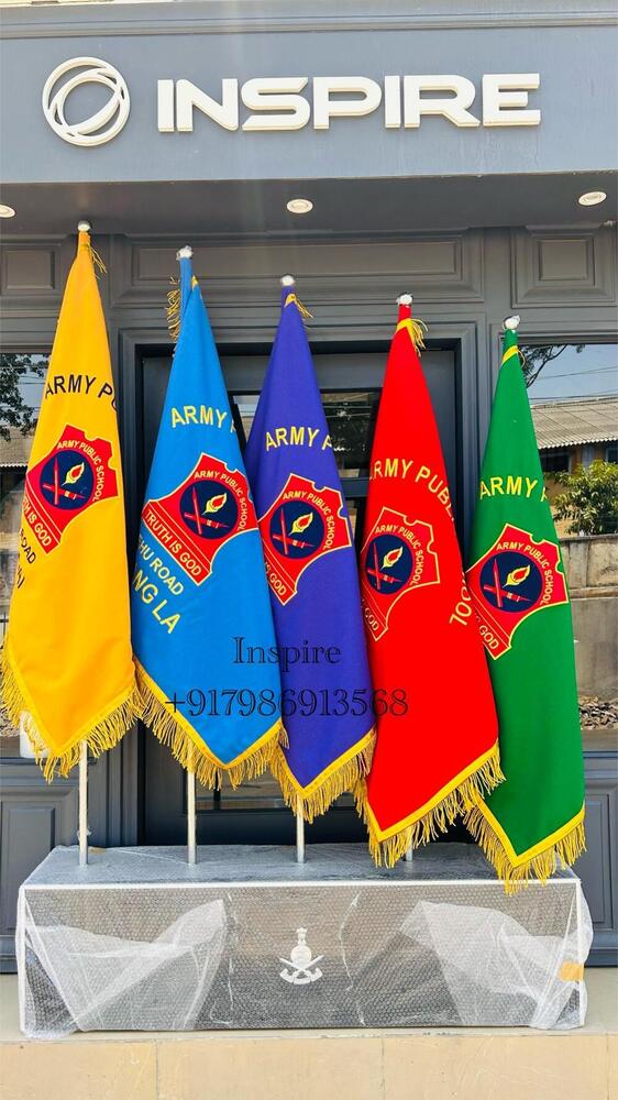 embroidery school flags