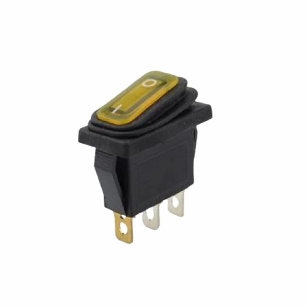 Kcd 3 Yellow Light 3pin On-off Water Proof - Material: Copper