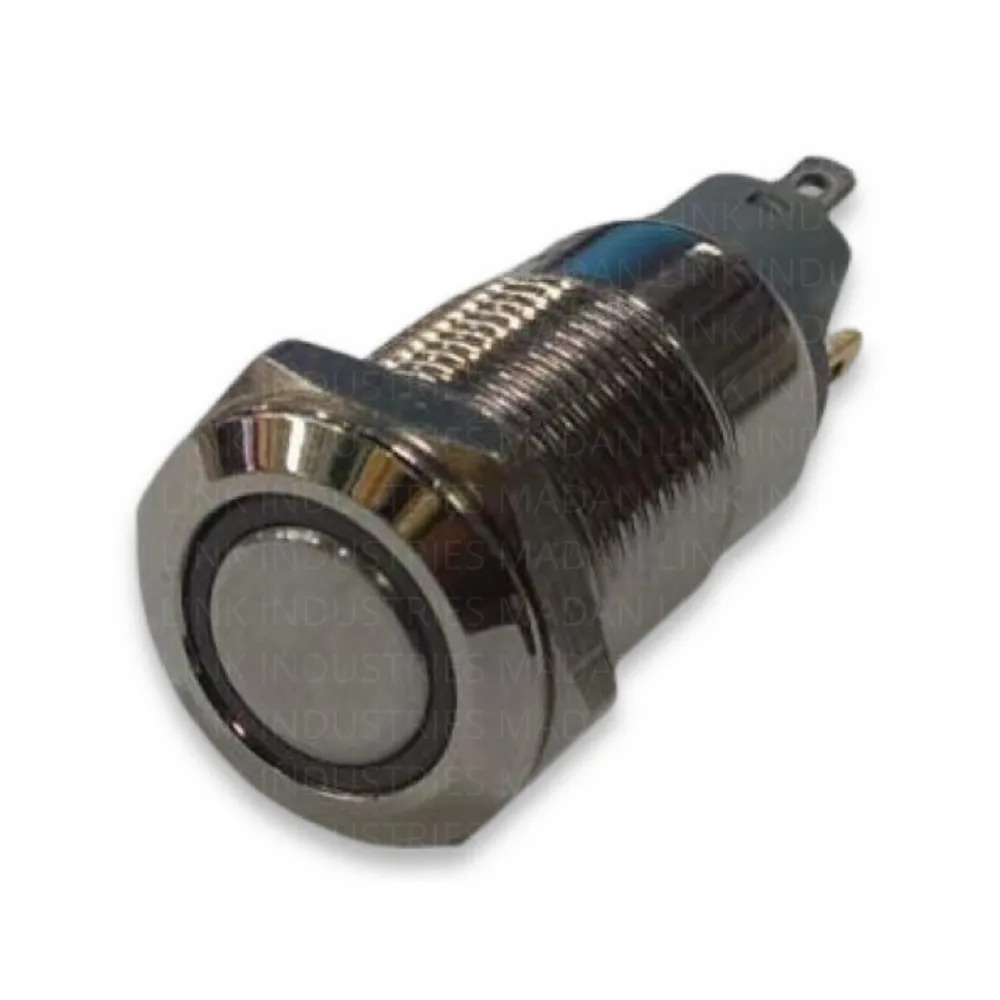 19mm With Ring Light Metal Switch - Color: Black