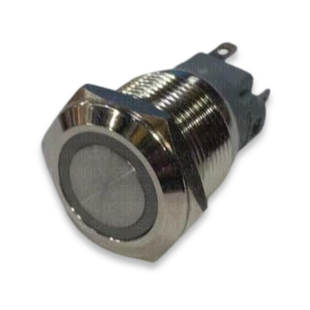19mm With Ring Light Metal Switch - Color: Black