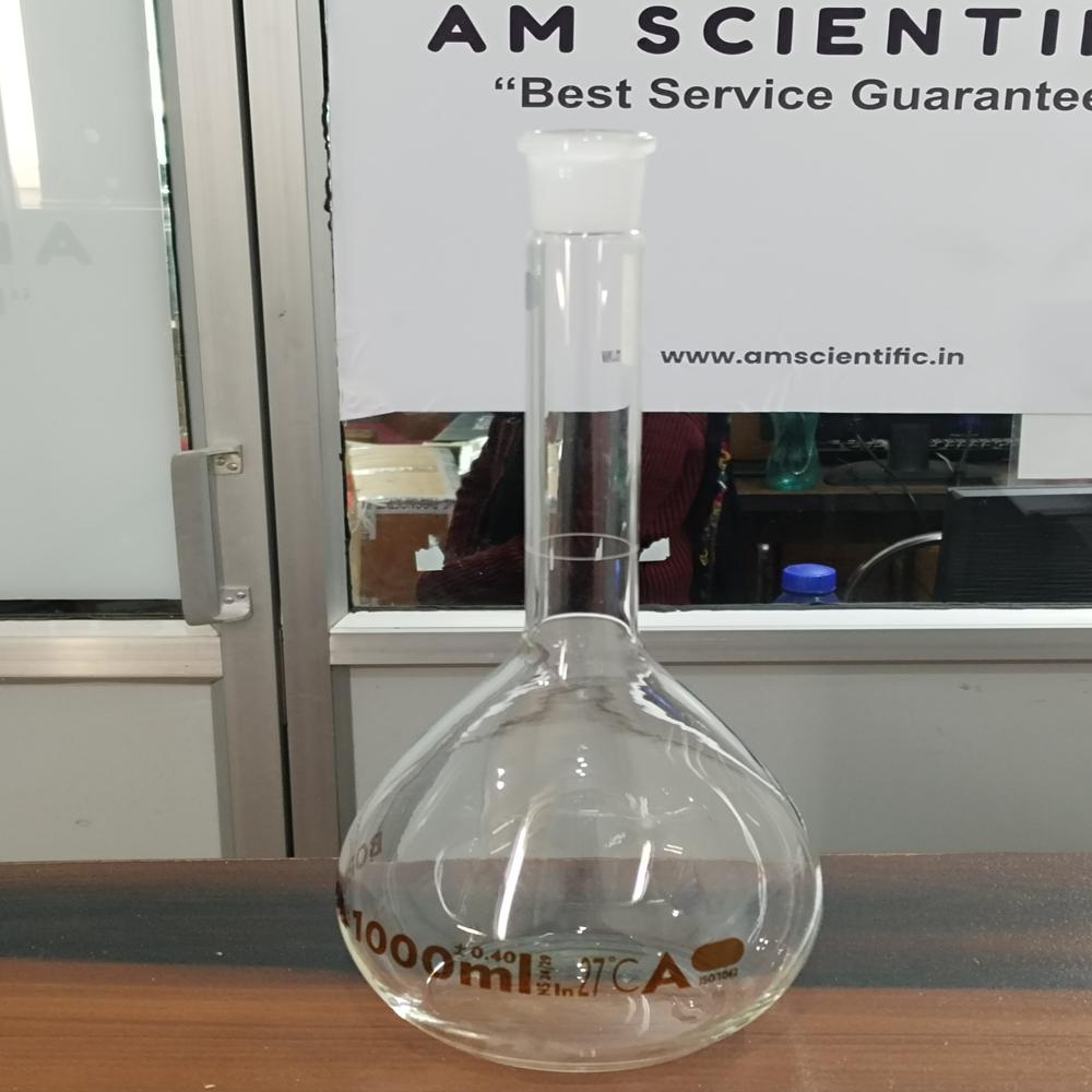 Volumetric Flasks Class A, Narrow Mouth, Clear, With Individual Calibration Certificate - Color: Transparent