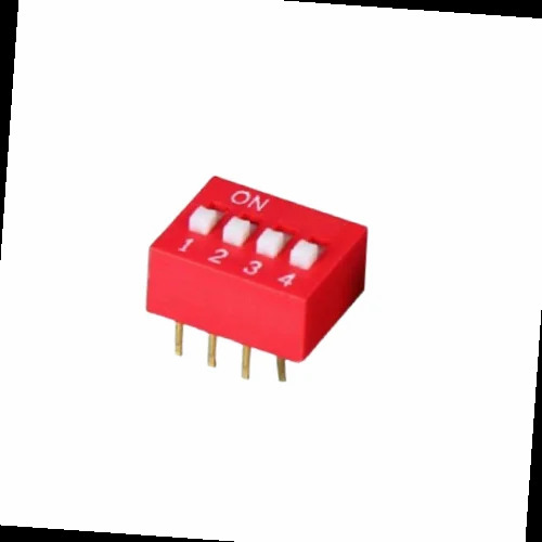 4 Way Dip Switches - Color: Red