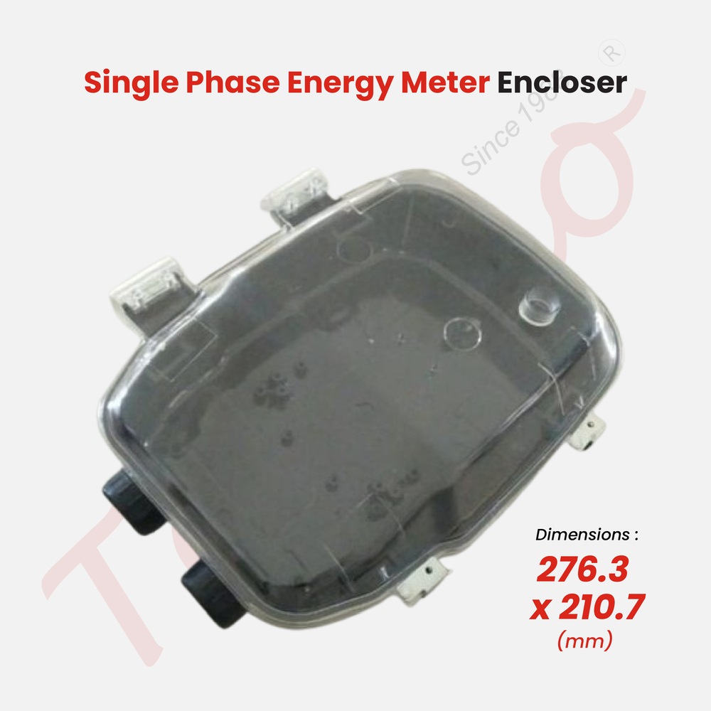 Plastic Techno Electric Meter Box Single Phase - Material: Polycarbonate