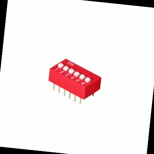 6 Way Dip Switch - Color: Red
