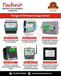 Techno Three Phase Dual Source Energy Meter