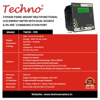 Techno Three Phase Dual Source Energy Meter