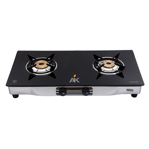 Ak 2001 Two Burner Glass Top Gas Stove - Gas Type: Lpg