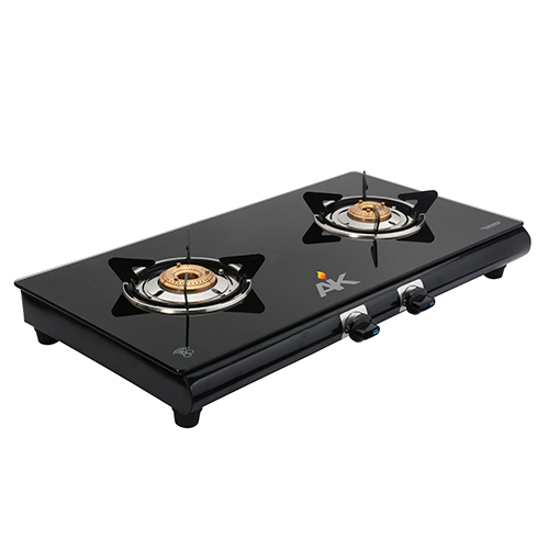 AK 2005 Two Burner Glass Top Gas Stove