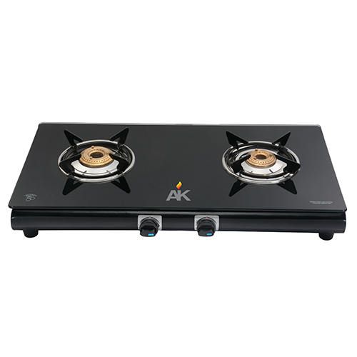 AK 2005 Two Burner Glass Top Gas Stove