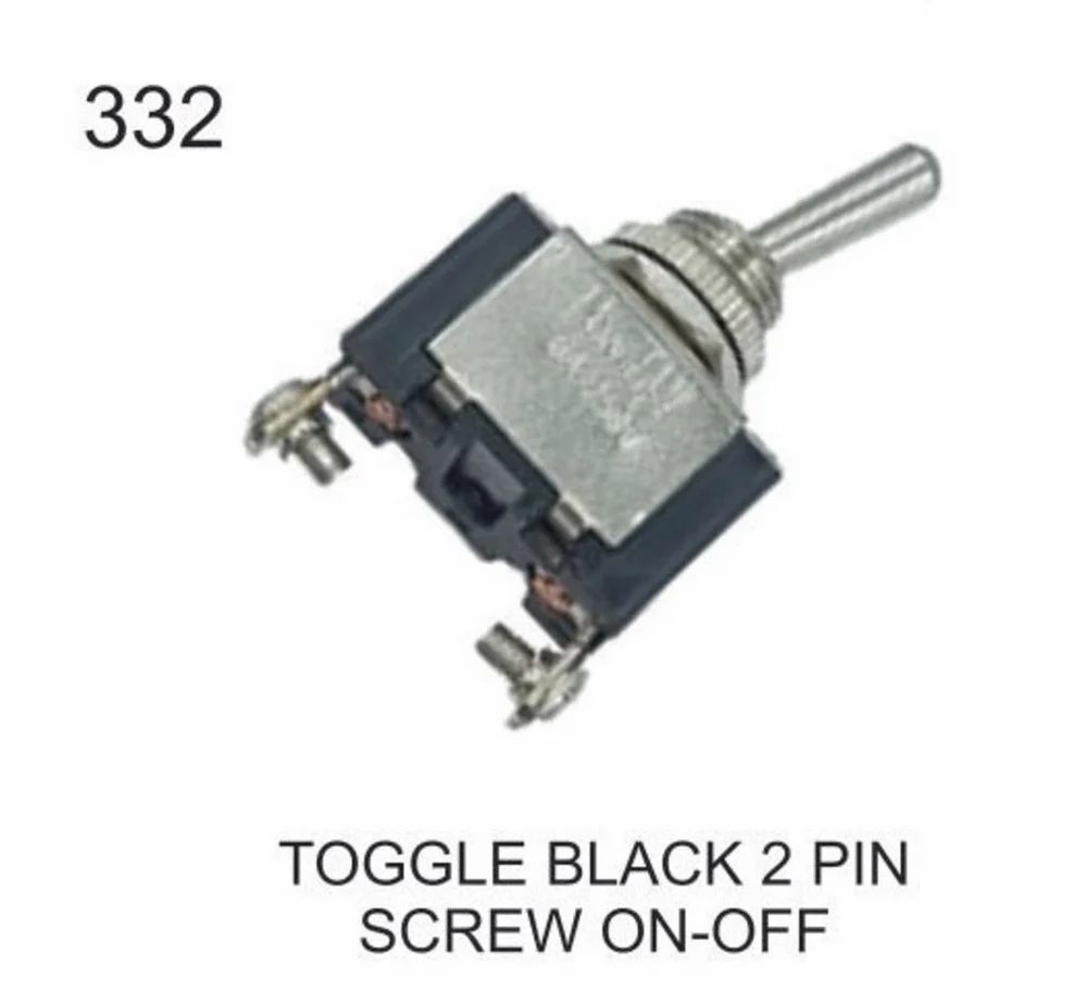 Toggle Switch Black 2 Pin Screw On-off