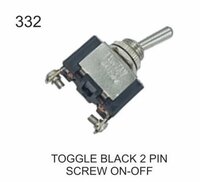 TOGGLE BLACK 2 PIN SCREW ON-OFF