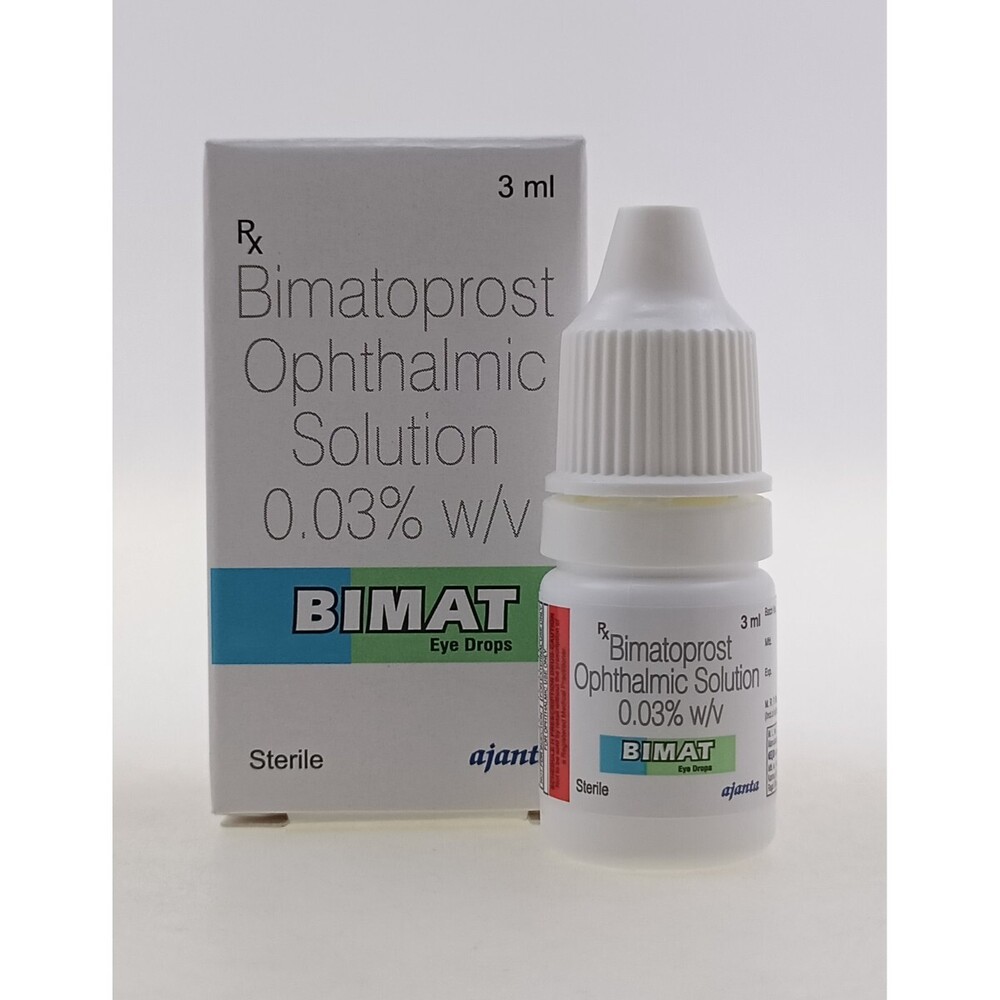 Bimat Eye Drops - 0.03% Liquid | Effective Eyelash Growth, Glaucoma & Ocular Hypertension Management, Convenient Dropper Application