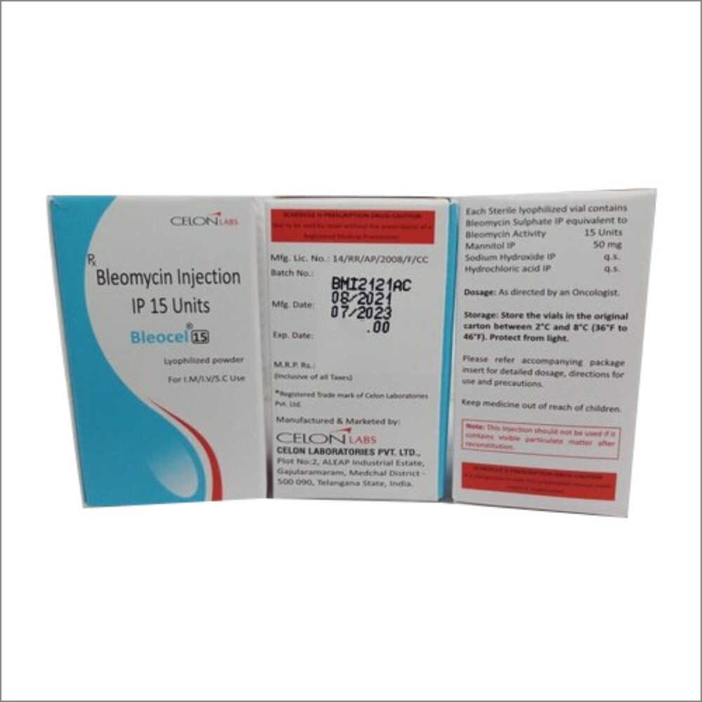 Bleomycin Injection Ip - 50 Mg Liquid | Effective Cancer Treatment For Hodgkin's Lymphoma, Non-hodgkin's Lymphoma, & Testicular Cancer