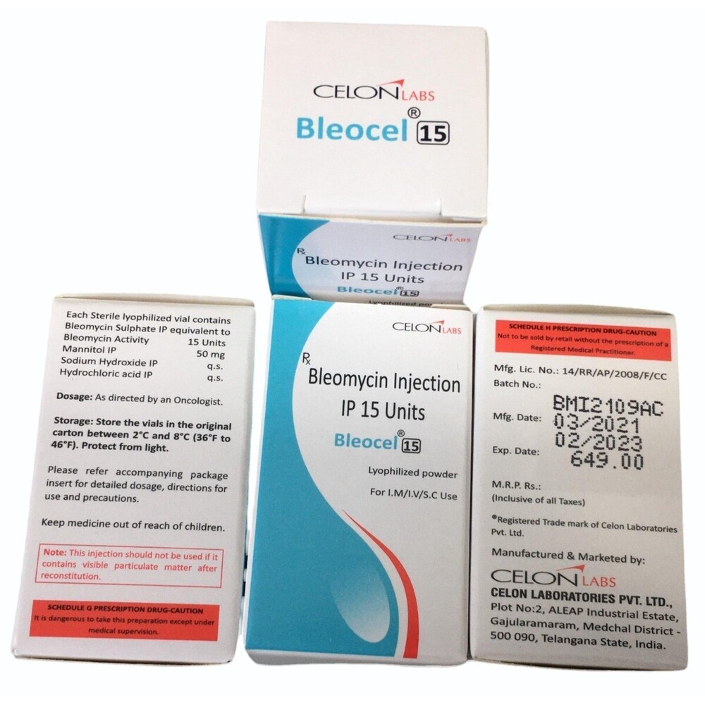 Bleomycin Injection Ip - 50 Mg Liquid | Effective Cancer Treatment For Hodgkin's Lymphoma, Non-hodgkin's Lymphoma, & Testicular Cancer