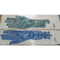 पुन: उपयोग करने योग्य रबर हिना स्टेंसिल