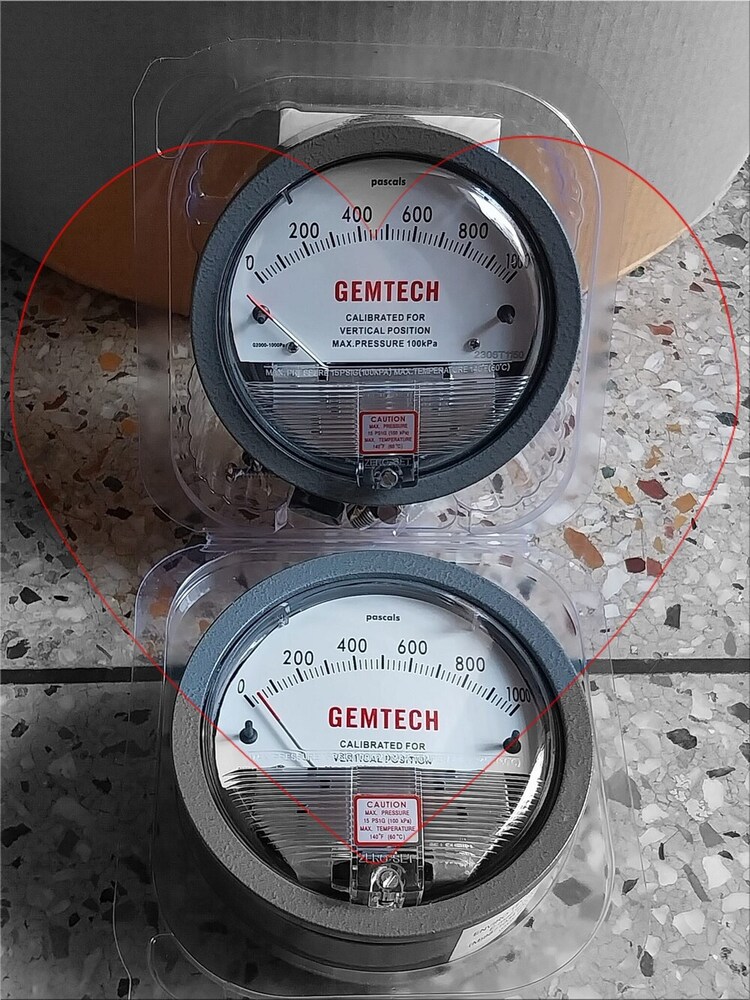 Gemtech Differential Pressure Gauge From Kie Industrial Area Roorkee Uttarakhand - Accuracy: A 2% (-Ha Model A 1) Of Fs (A 3% (-Ha A 1.5%) On -0