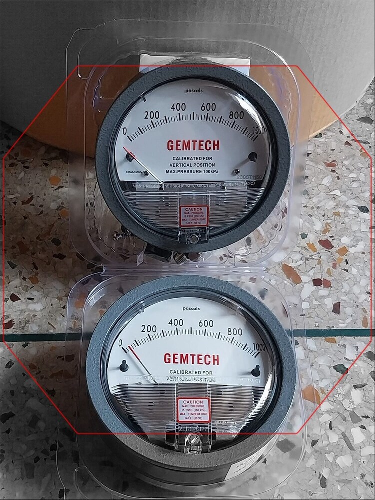 Gemtech Differential Pressure Gauge From Kie Industrial Area Roorkee Uttarakhand - Accuracy: A 2% (-Ha Model A 1) Of Fs (A 3% (-Ha A 1.5%) On -0