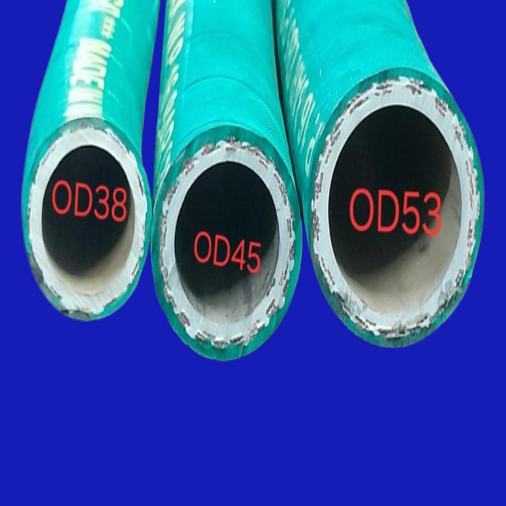 Rubber Carbon Free Heat Resistant Hose - Carbon-free Epdm Rubber, 12-150mm Id, Black With Blue/green Stripe, Electrically Non-conductive, 10 Bar Pressure