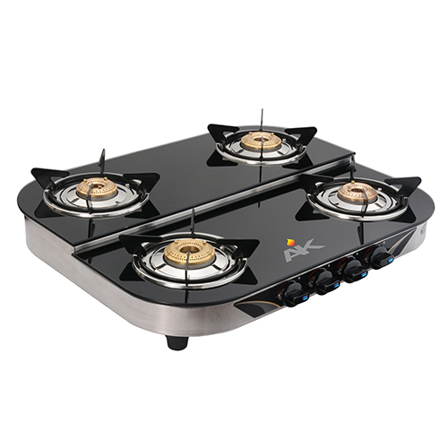 AK 4004 Four Burner Glass Top Gas Stove
