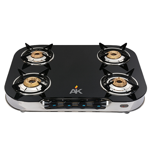 Ak 4003 Four Burner Glass Top Gas Stove - Gas Type: Lpg