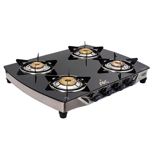AK 4002 Four Burner Glass Top Gas Stove