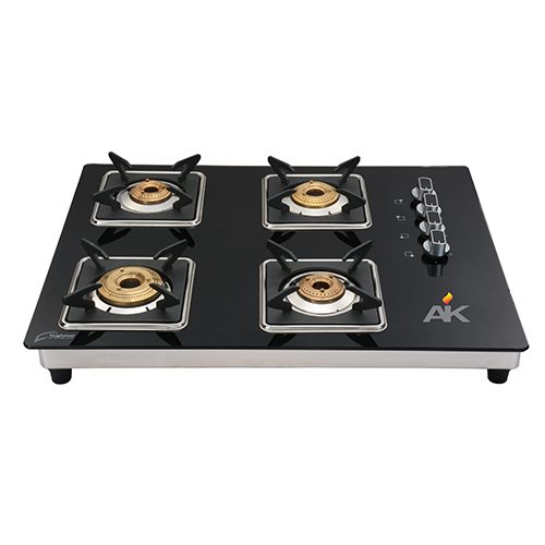 AK 4008 Four Burner Glass Top Gas Stove