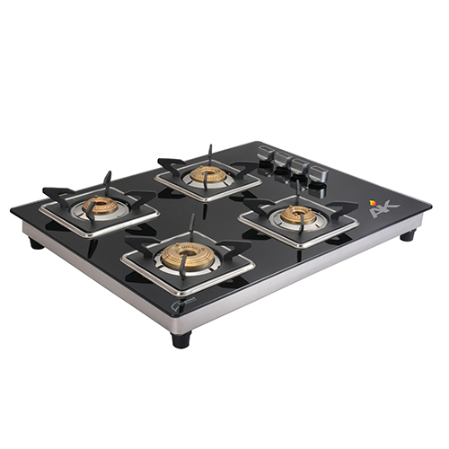 AK 4008 Four Burner Glass Top Gas Stove