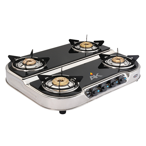 AK 4005 Four Burner Glass Top Gas Stove