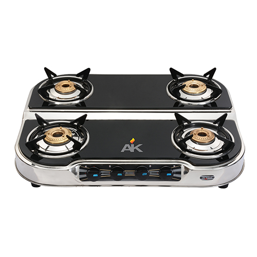 AK 4005 Four Burner Glass Top Gas Stove