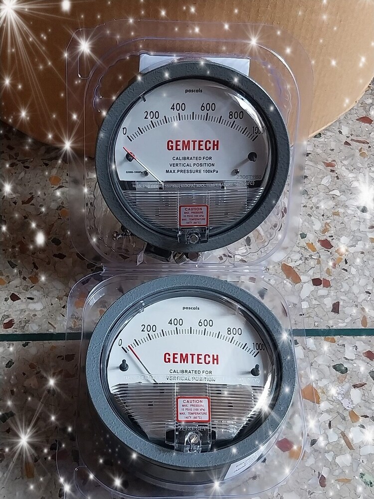 High Quality Gemtech Differential Pressure Gauge For Industrial Applications - Accuracy: A 2% (-Ha Model A 1) Of Fs (A 3% (-Ha A 1.5%) On -0