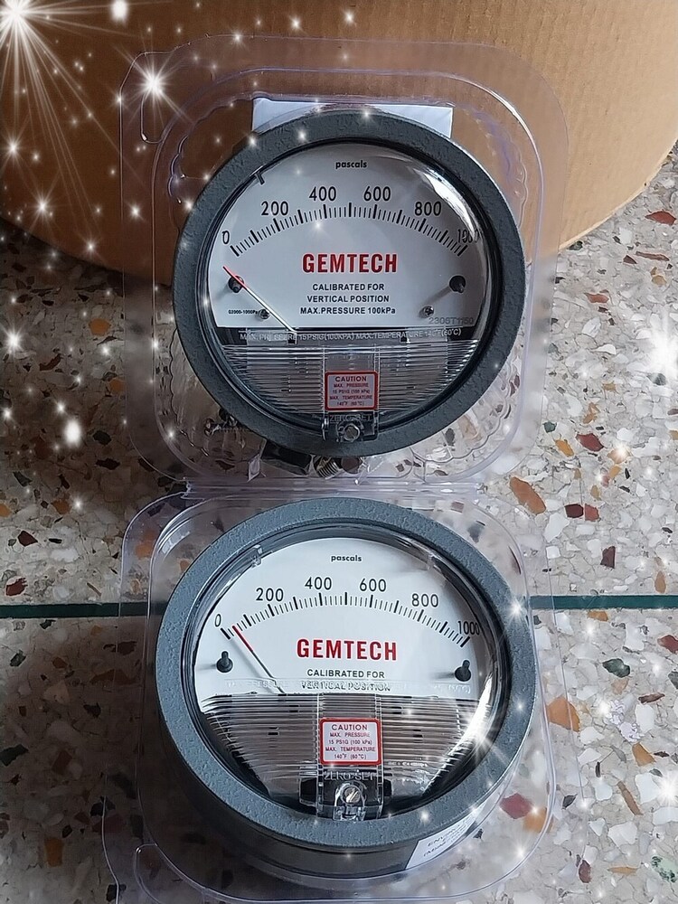 High Quality Gemtech Differential Pressure Gauge For Industrial Applications - Accuracy: A 2% (-Ha Model A 1) Of Fs (A 3% (-Ha A 1.5%) On -0