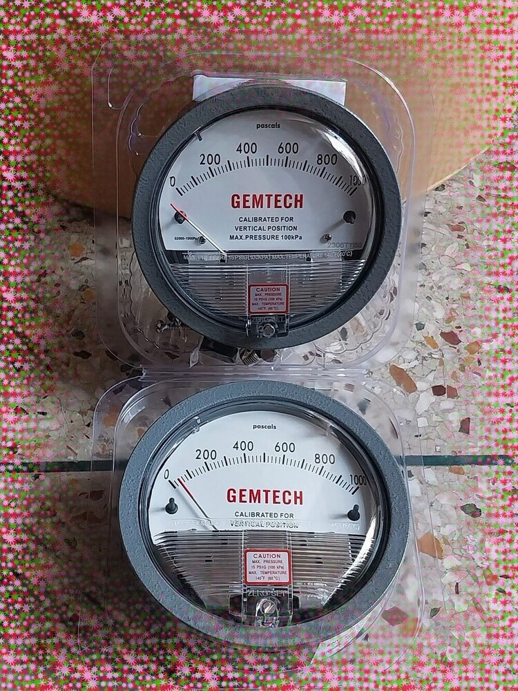 High Quality Gemtech Differential Pressure Gauge For Industrial Applications - Accuracy: A 2% (-Ha Model A 1) Of Fs (A 3% (-Ha A 1.5%) On -0