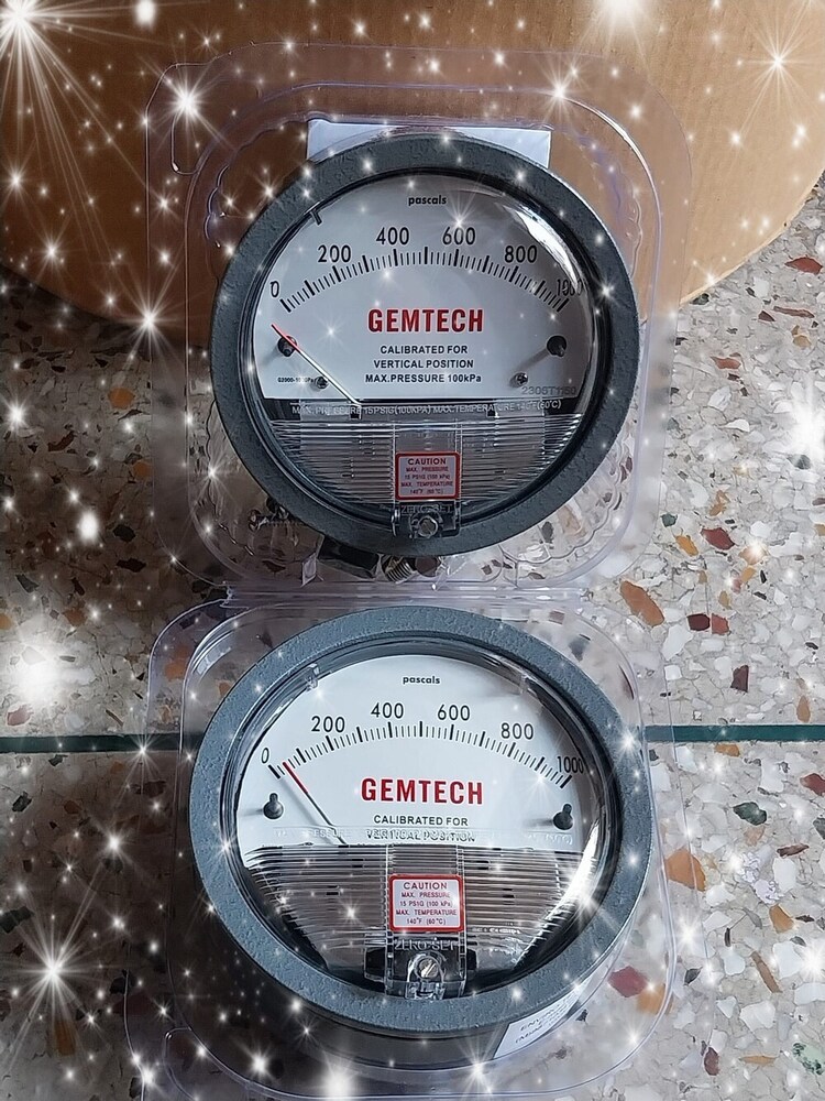 High Quality Gemtech Differential Pressure Gauge For Industrial Applications - Accuracy: A 2% (-Ha Model A 1) Of Fs (A 3% (-Ha A 1.5%) On -0