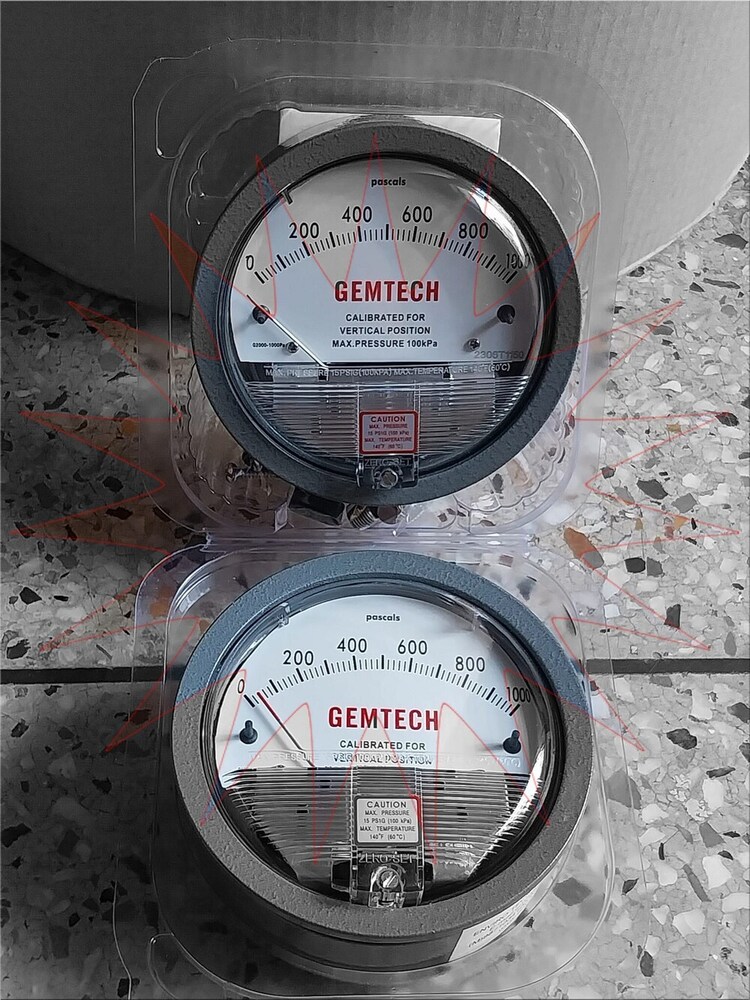 Gemtech Differential Pressure Gauge In Pillaipakkam Industrial Area Tamil Nadu - Accuracy: A 2% (-Ha Model A 1) Of Fs (A 3% (-Ha A 1.5%) On -0
