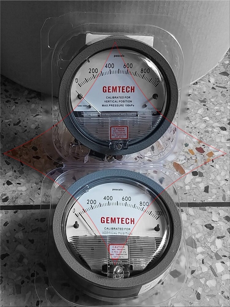 Gemtech Differential Pressure Gauge In Pillaipakkam Industrial Area Tamil Nadu - Accuracy: A 2% (-Ha Model A 1) Of Fs (A 3% (-Ha A 1.5%) On -0