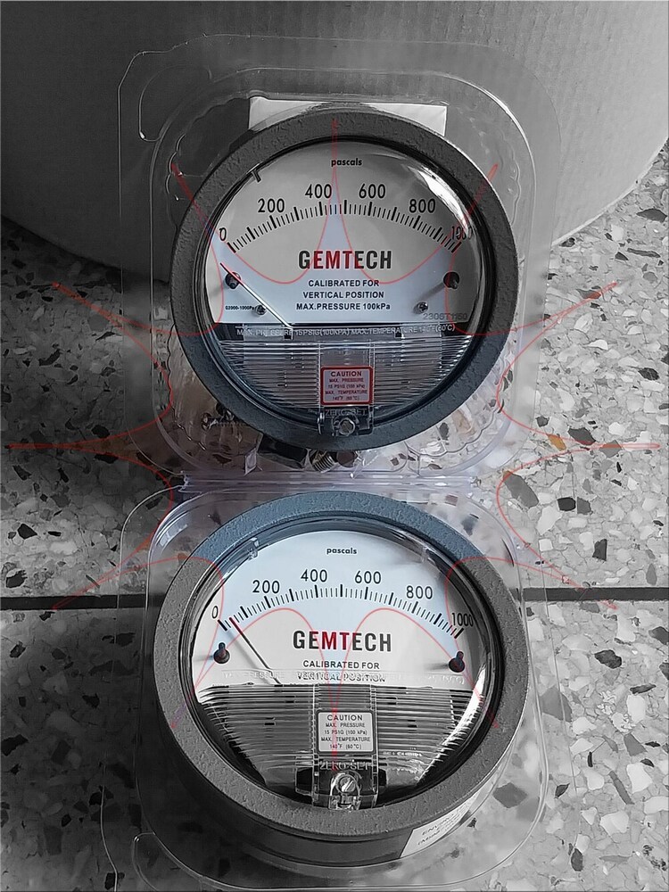 Gemtech Differential Pressure Gauge In Pillaipakkam Industrial Area Tamil Nadu - Accuracy: A 2% (-Ha Model A 1) Of Fs (A 3% (-Ha A 1.5%) On -0