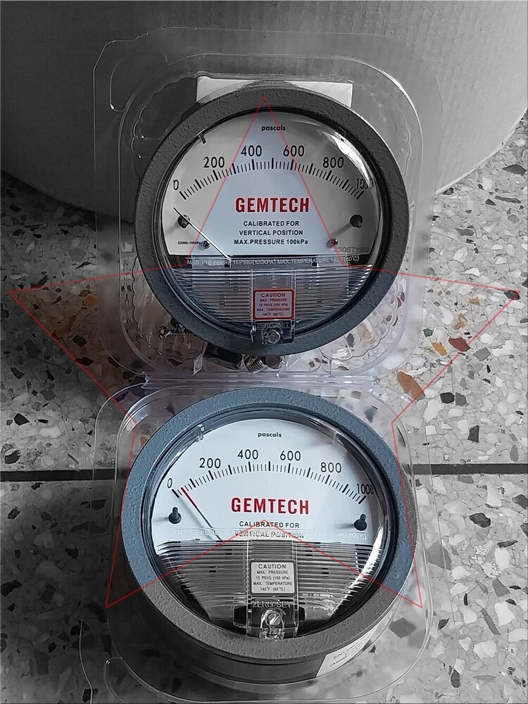 Gemtech Differential Pressure Gauge In Pillaipakkam Industrial Area Tamil Nadu - Accuracy: A 2% (-Ha Model A 1) Of Fs (A 3% (-Ha A 1.5%) On -0