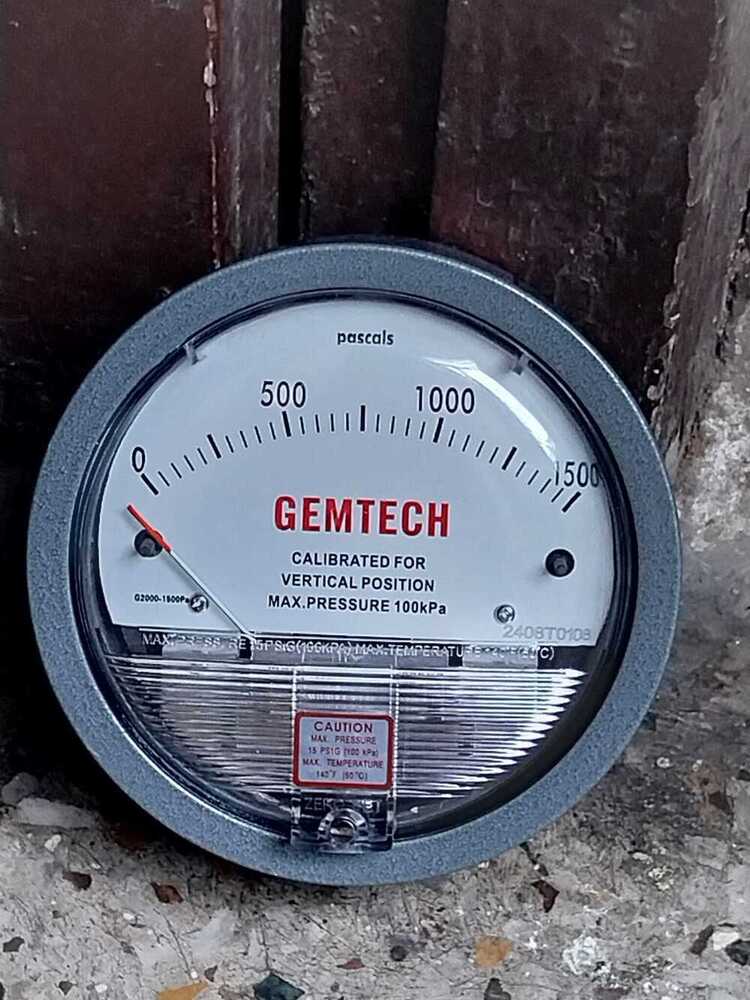 Gemtech Instruments G2000-1500pa Differential Pressure Gauge - Accuracy: A 2% (-Ha Model A 1) Of Fs (A 3% (-Ha A 1.5%) On -0