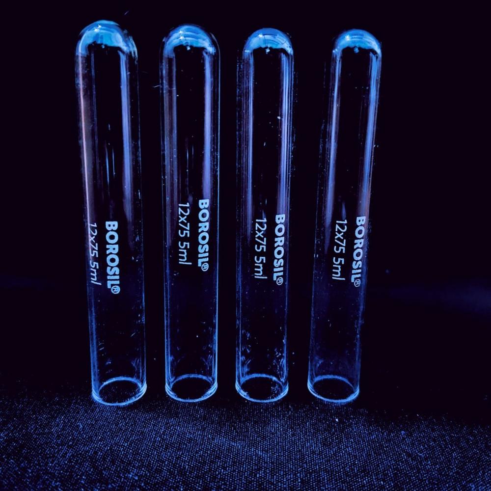 Borosil Test Tube Without Rim 12 X75 5 - Color: Transparent