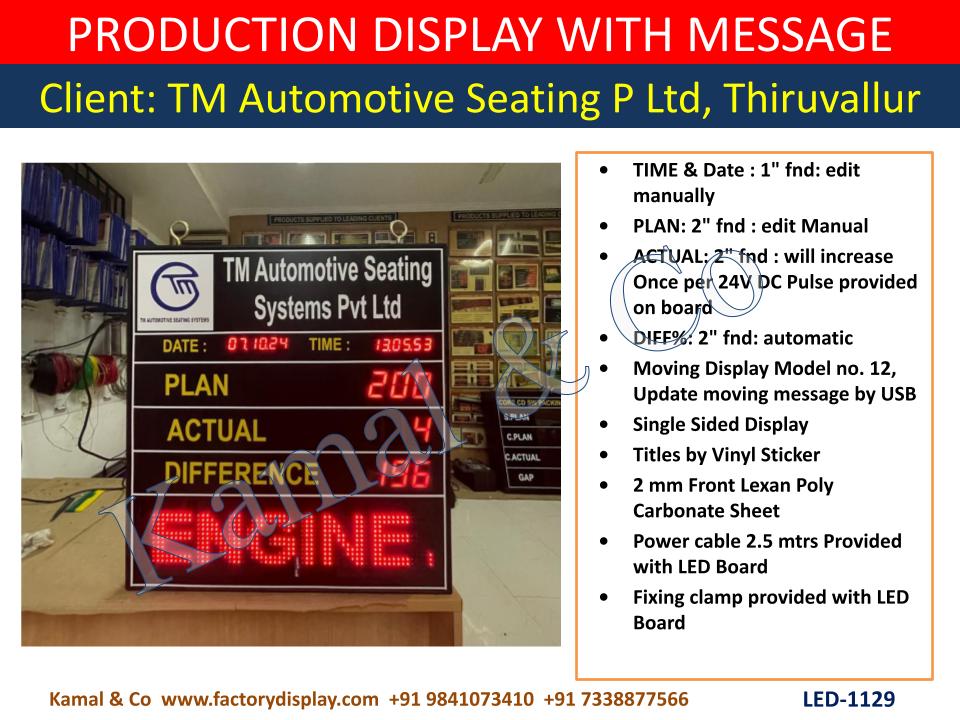 Led High-visibility Production Display Board - Led Type: Fnd & Dot Matrix