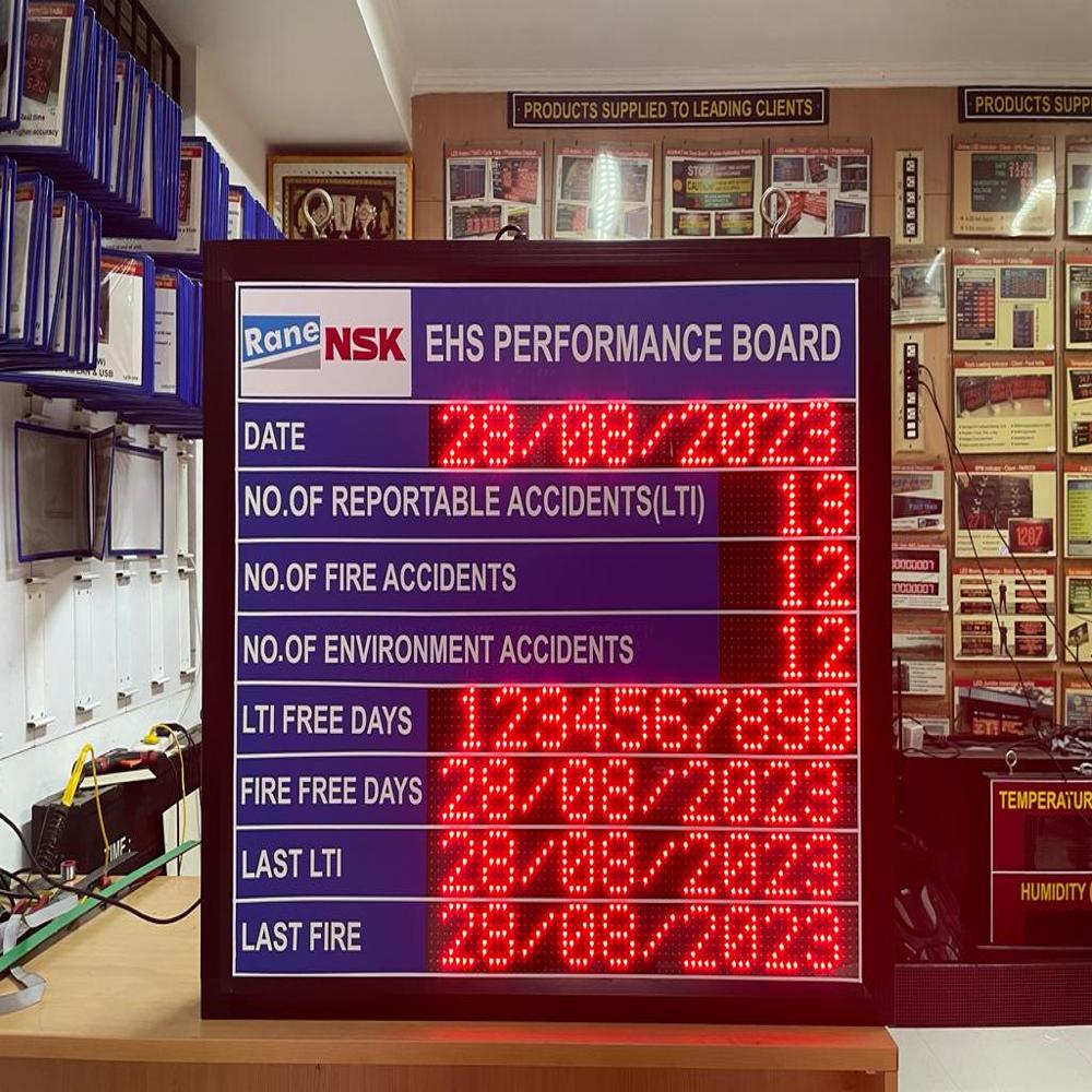 Led Accident Free Days Board - Application: Industry