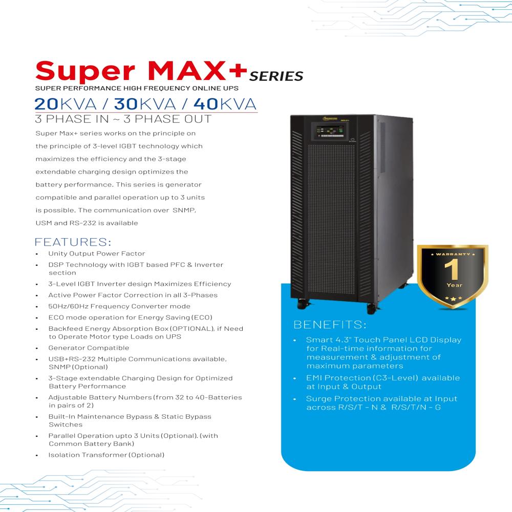 Microtek Online Ups40kva - Color: Black