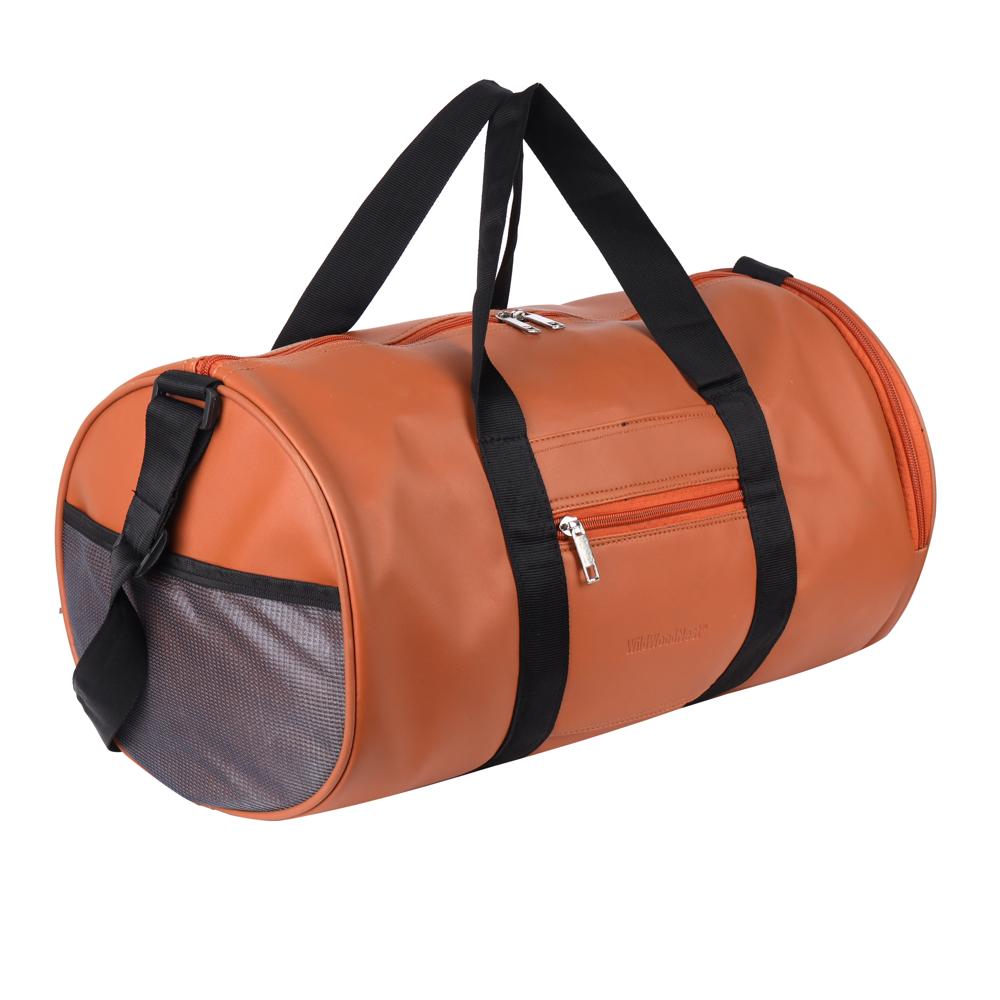 High Quality PU Leather Waterproof Custom logo Duffel Garment Suit Bag Travel Bag Unisex