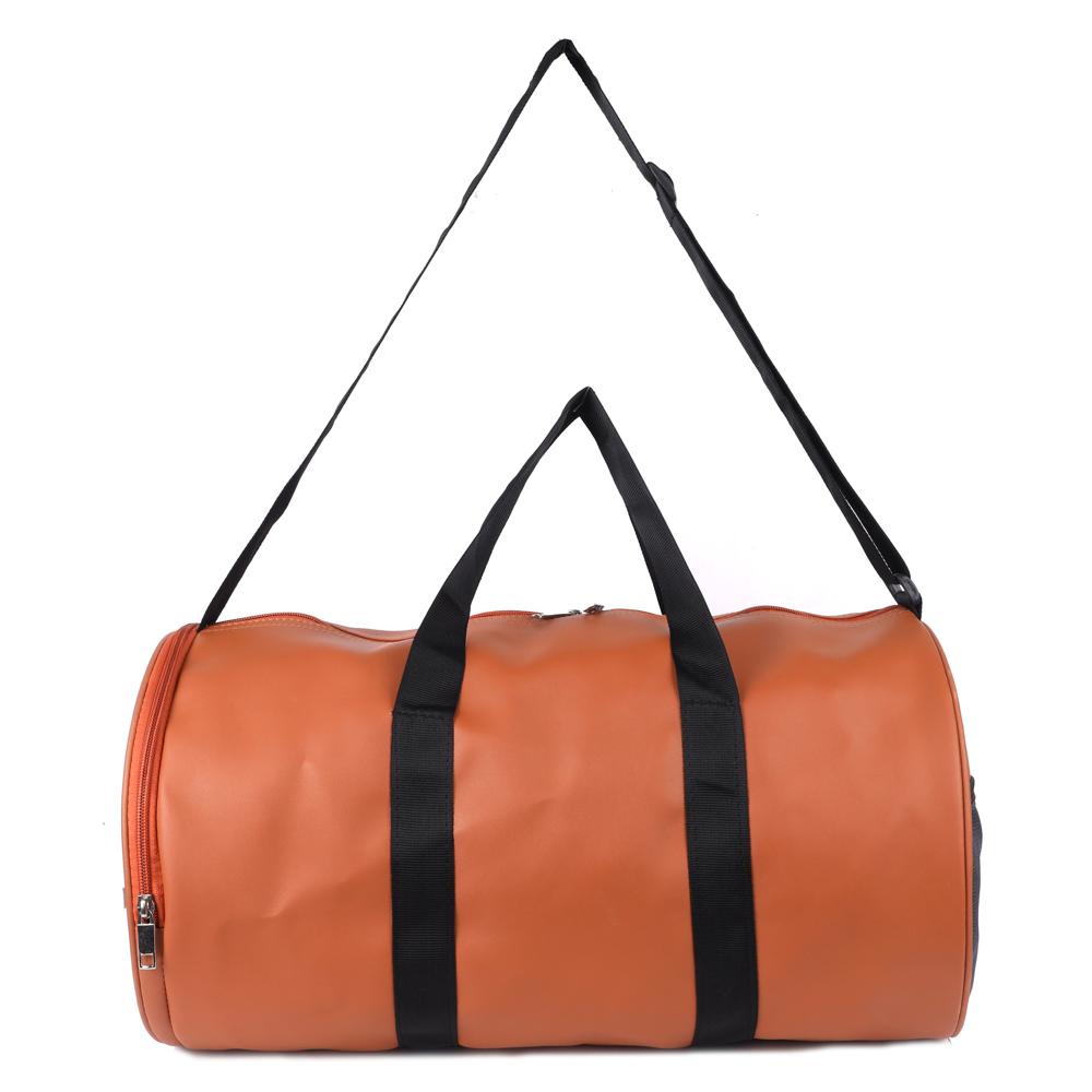 High Quality PU Leather Waterproof Custom logo Duffel Garment Suit Bag Travel Bag Unisex